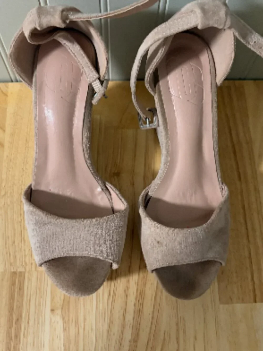 Suede Ankle Strap Wedge